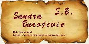 Sandra Burojević vizit kartica